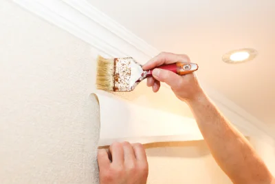 Pose de papier peint au Soler — revêtements muraux et toiles de verre